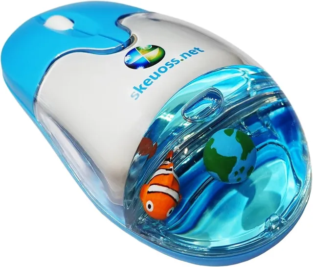 aqua mouse with fish inside